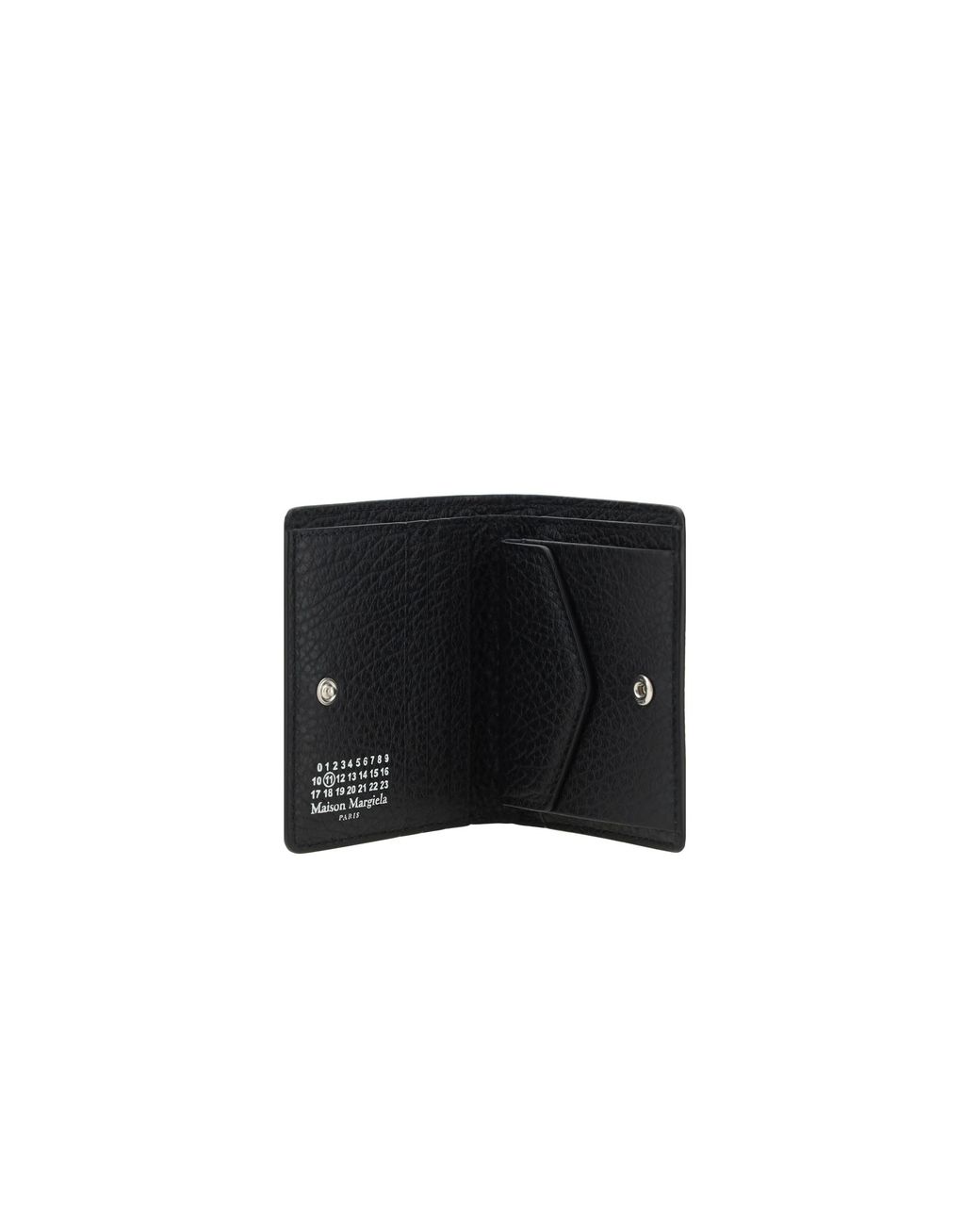 Maison Margiela Black Leather Wallet Calf Bos Taurus