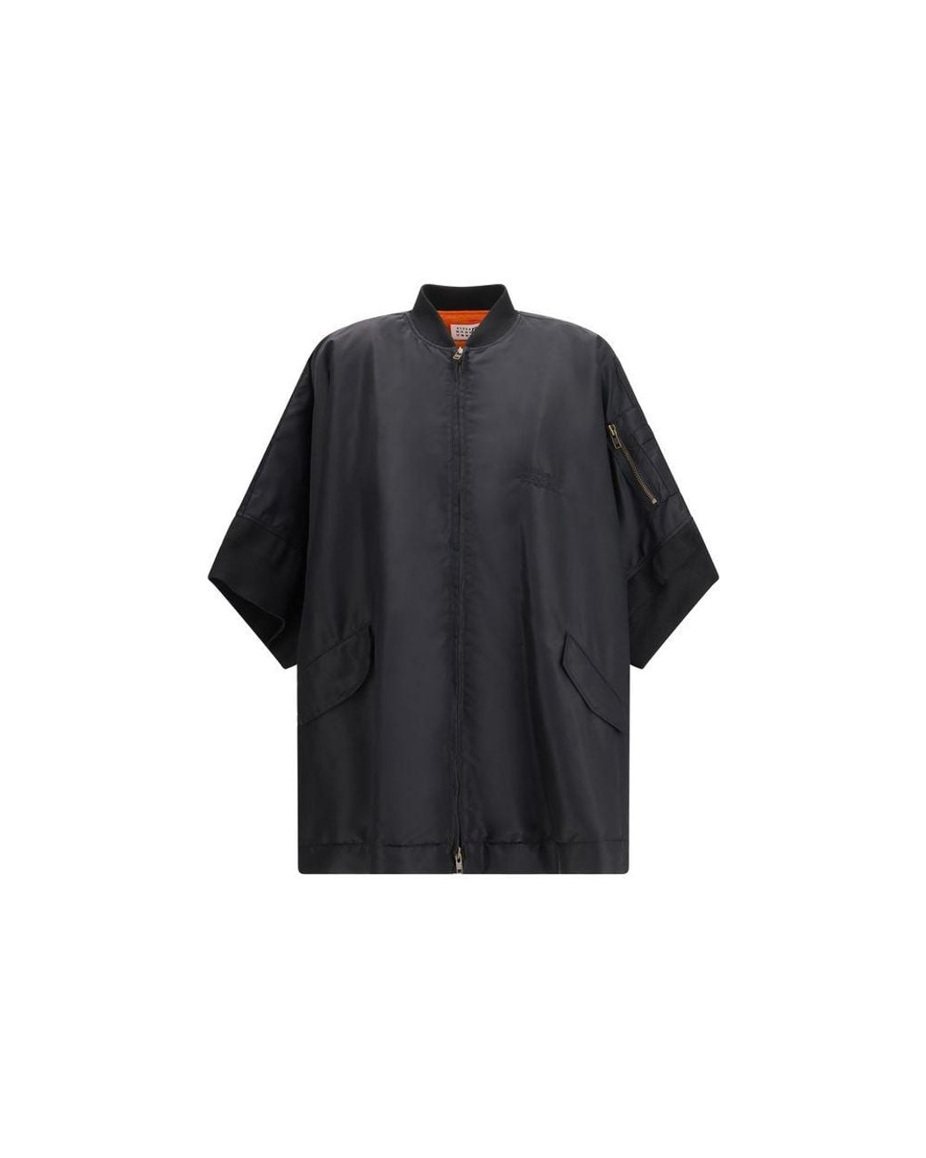 MM6 by Maison Margiela Black Polyamide Cloacks Clothing