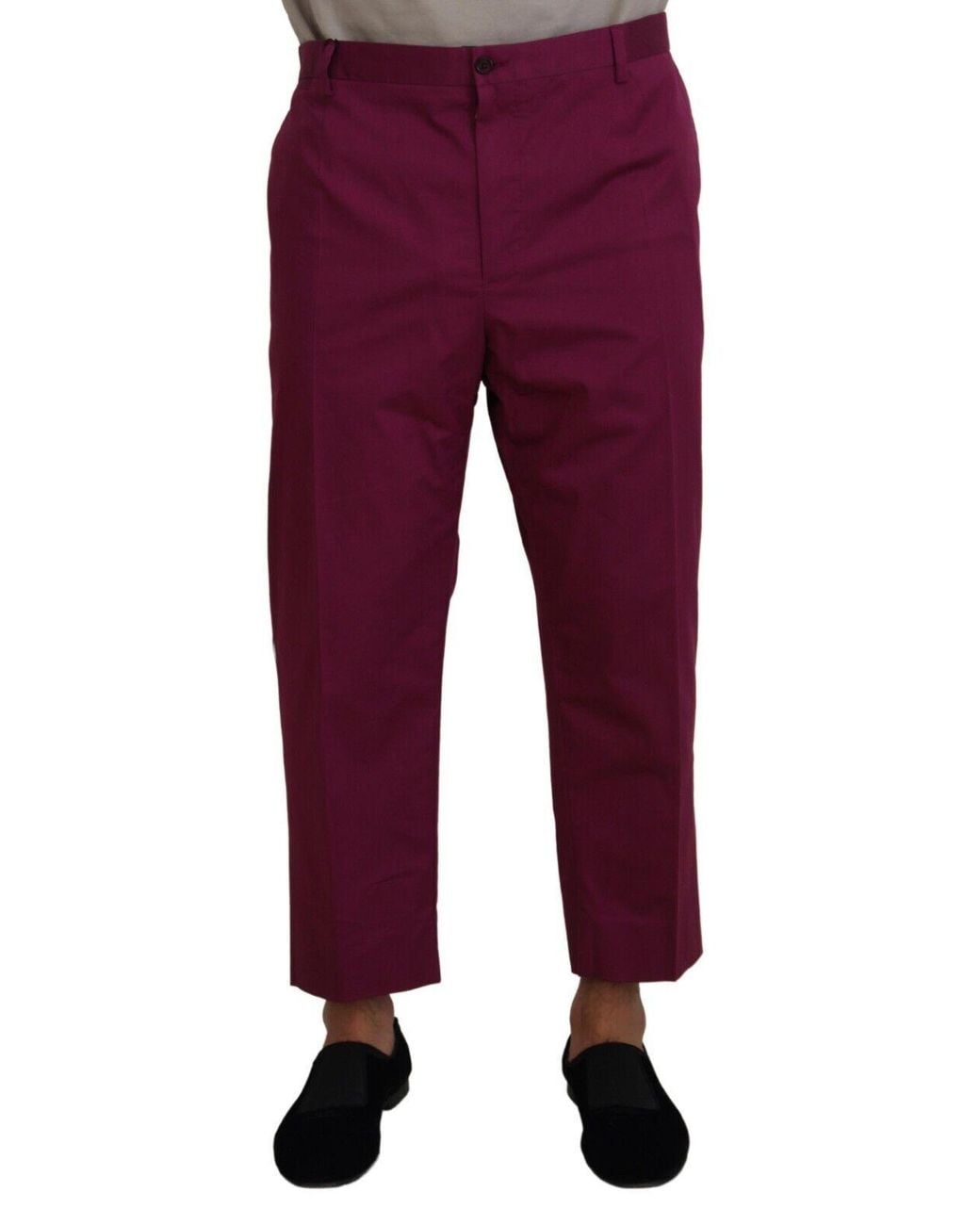 Dolce & Gabbana Red Elegant Cotton Stretch Pants for men