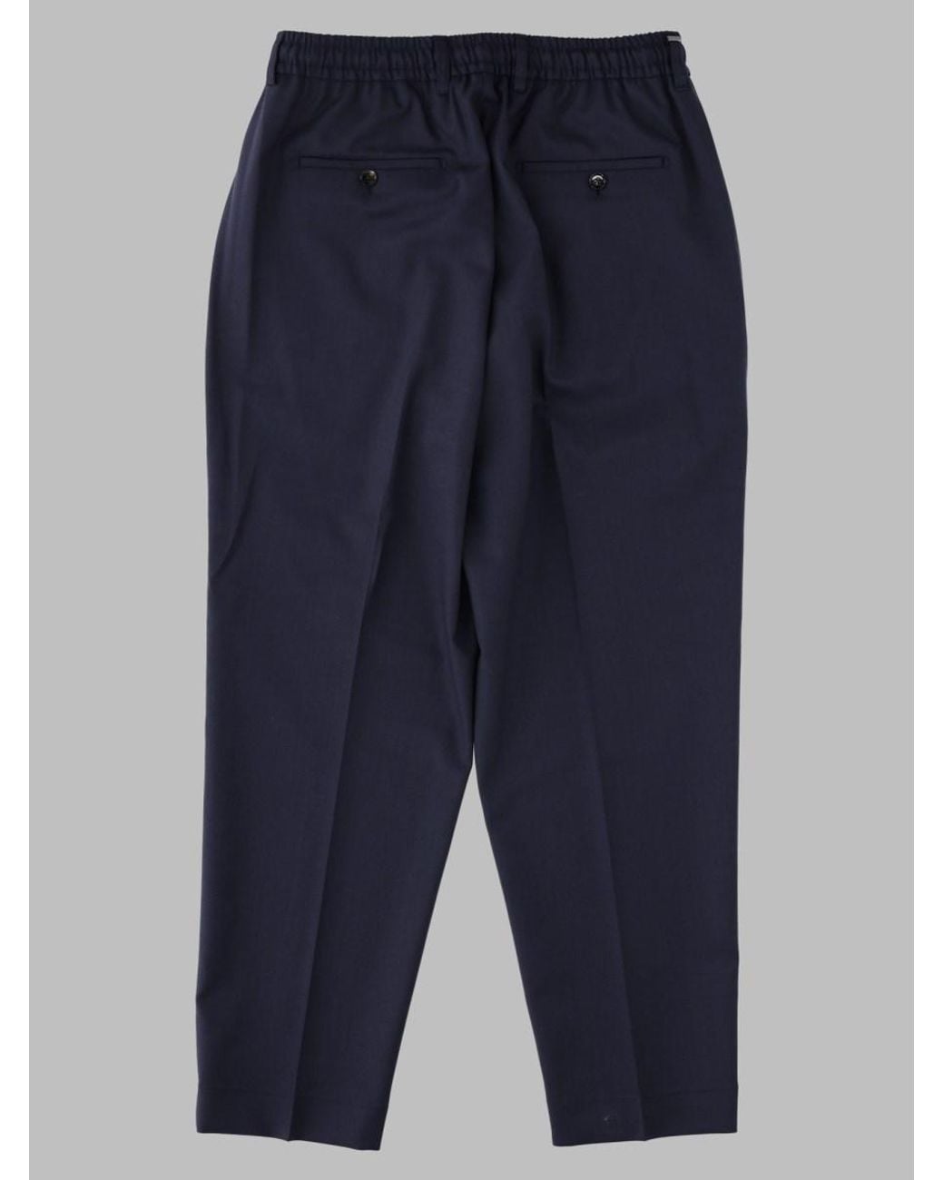 BE ABLE Blue Dominique Wool-Blend Trousers Wool Polyester Elastane for men
