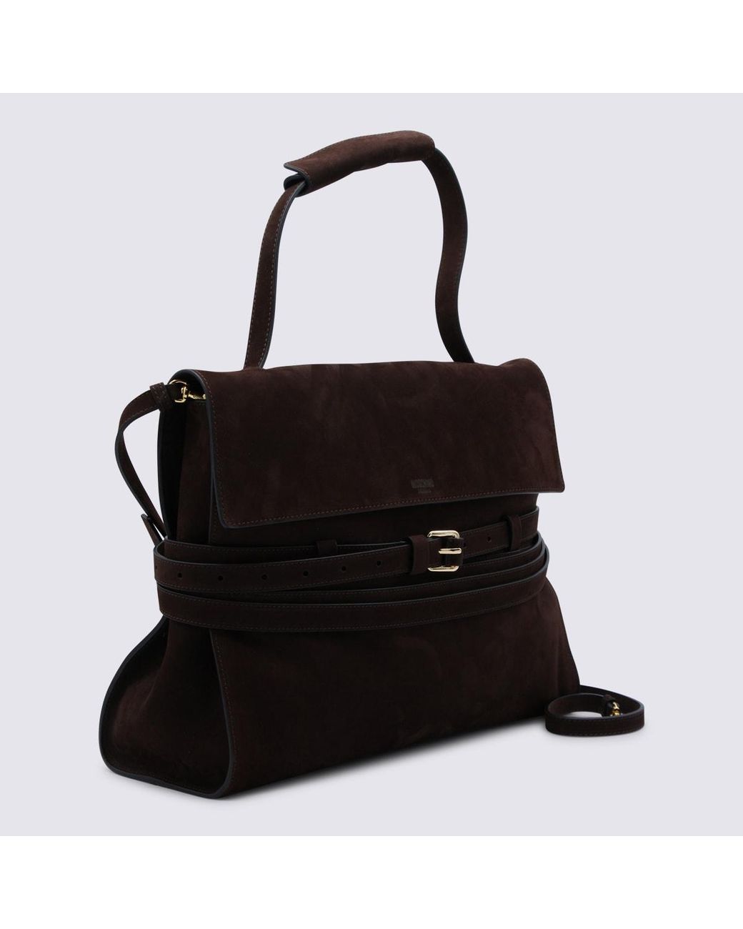 Moschino Black Chocolate Leather Top Handle Bag for men