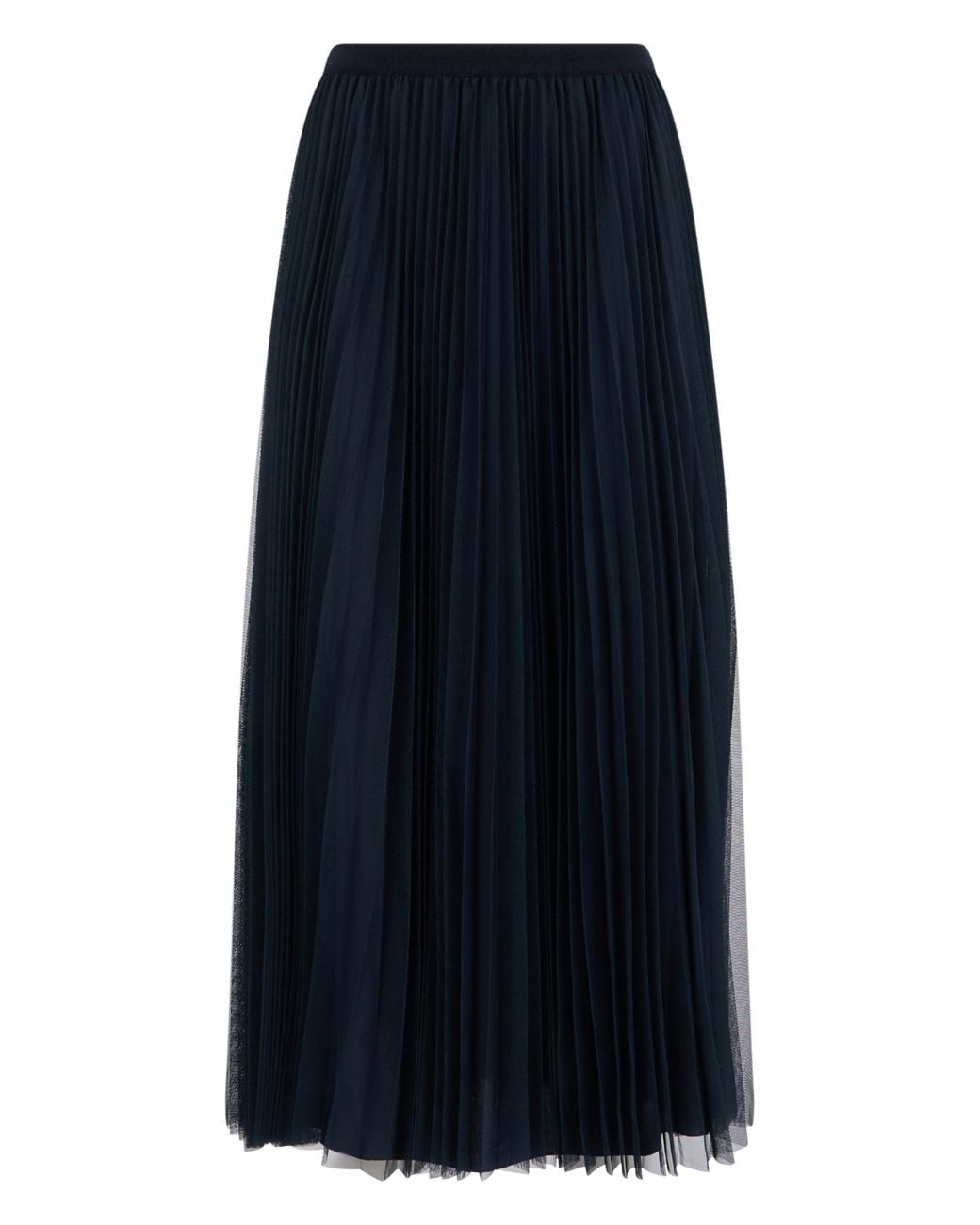 Fabiana Filippi Blue Long Pleated Skirt Polyester
