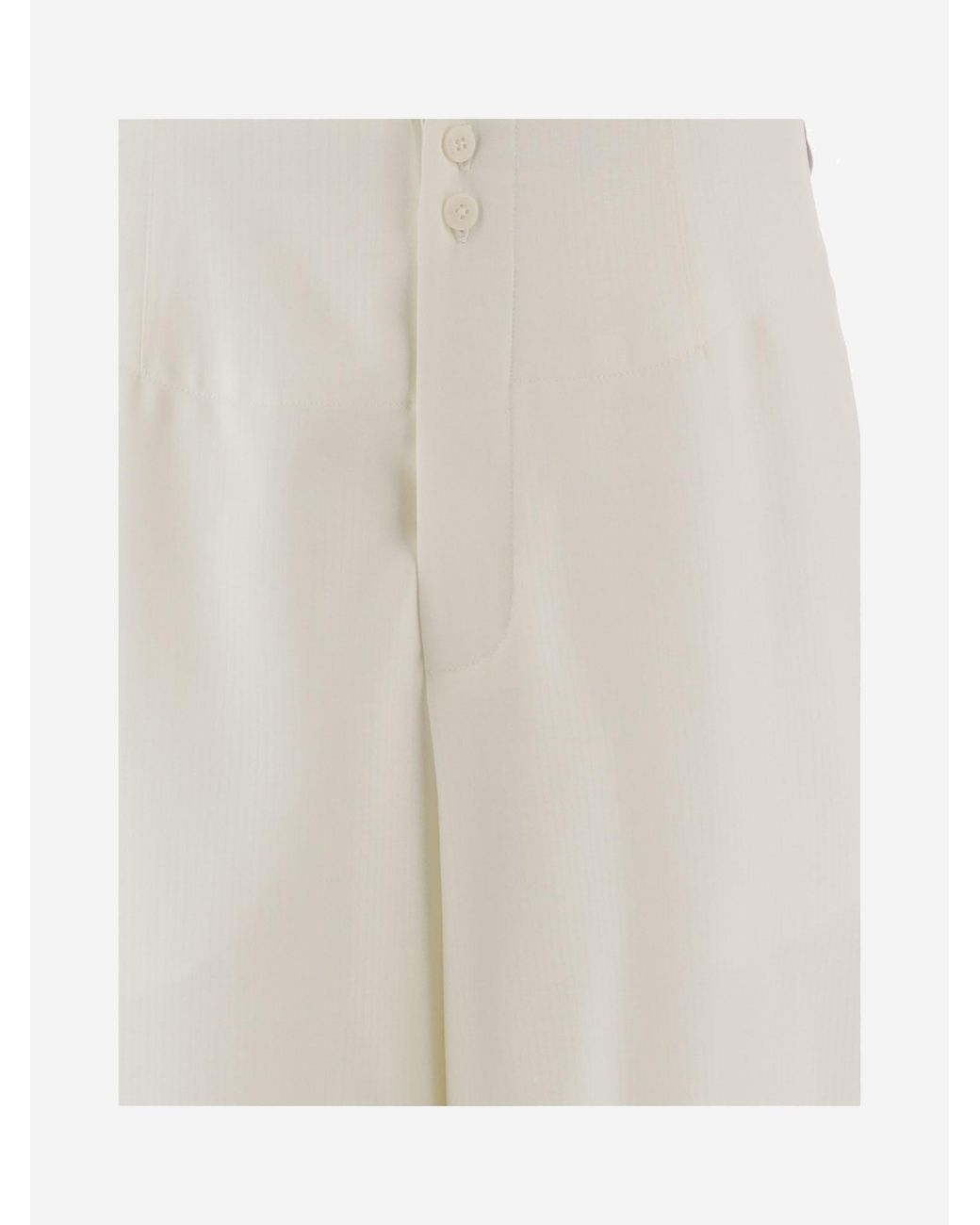Jacquemus White Short Trousers Moisson Wool for men