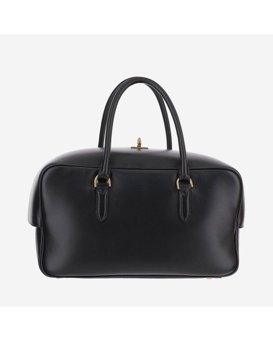 Balenciaga Black Bowling Bag Le 7 Medium Leather Lambskin