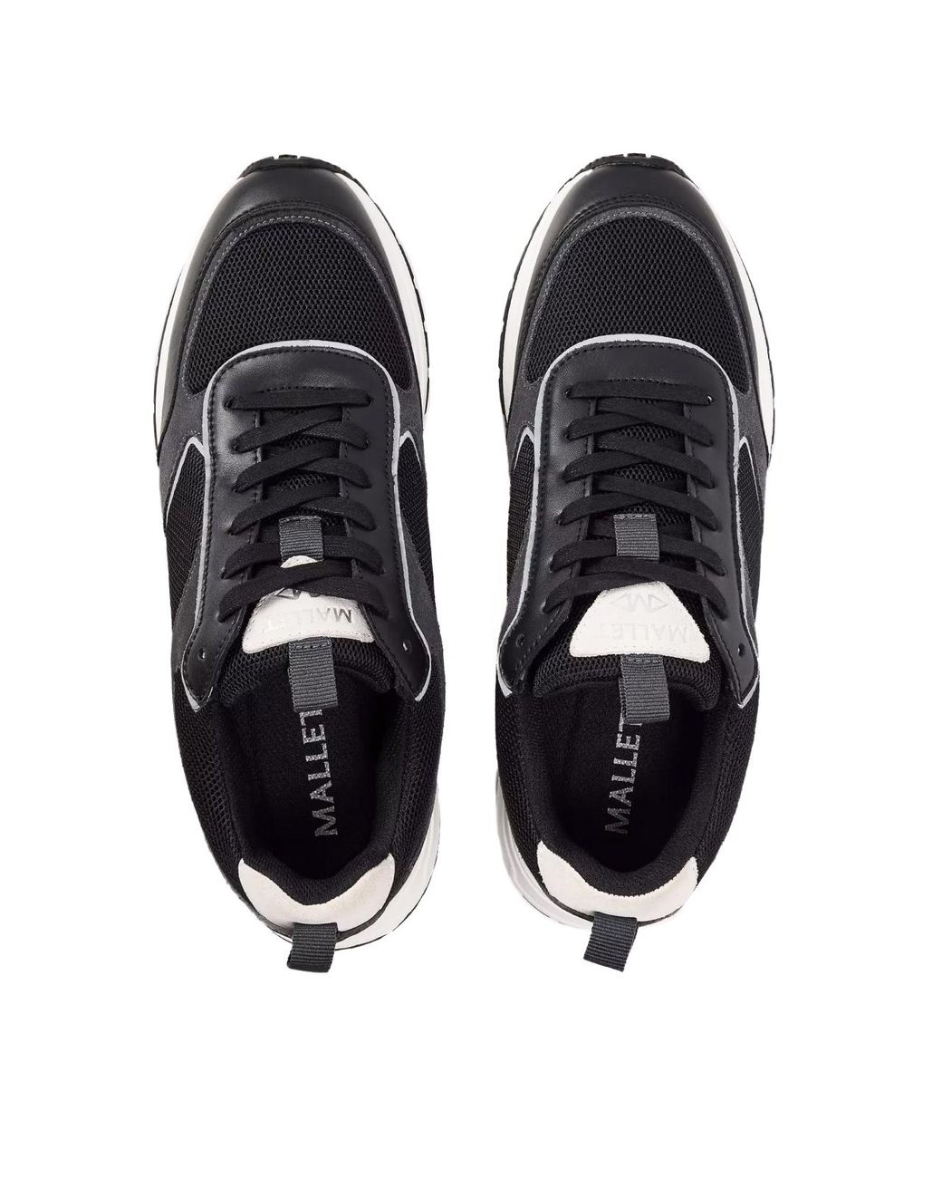 Mallet Black Bethnal Low-Top Sneakers Shoes for men