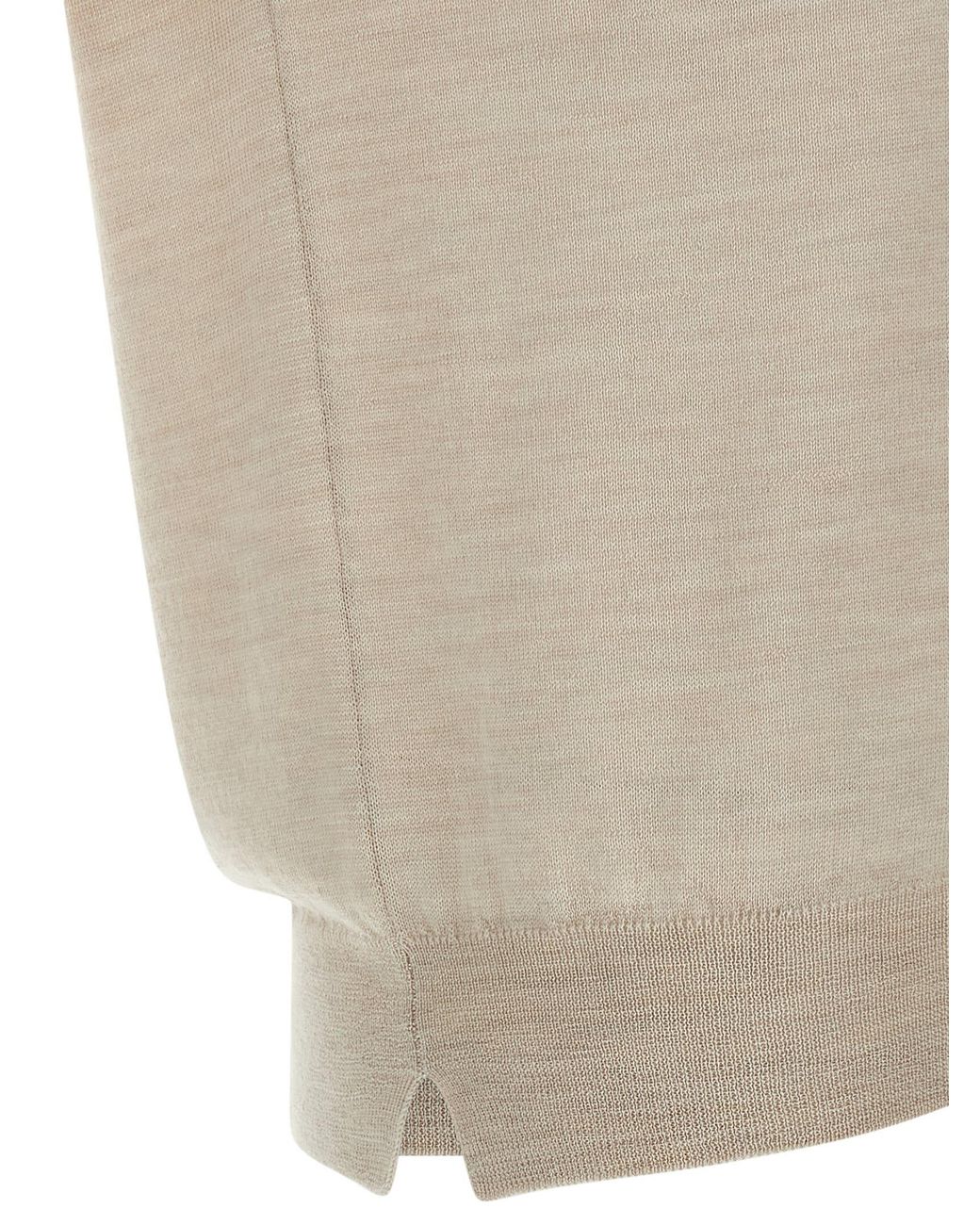 Ma'ry'ya Natural Wool And Silk Sweater for men