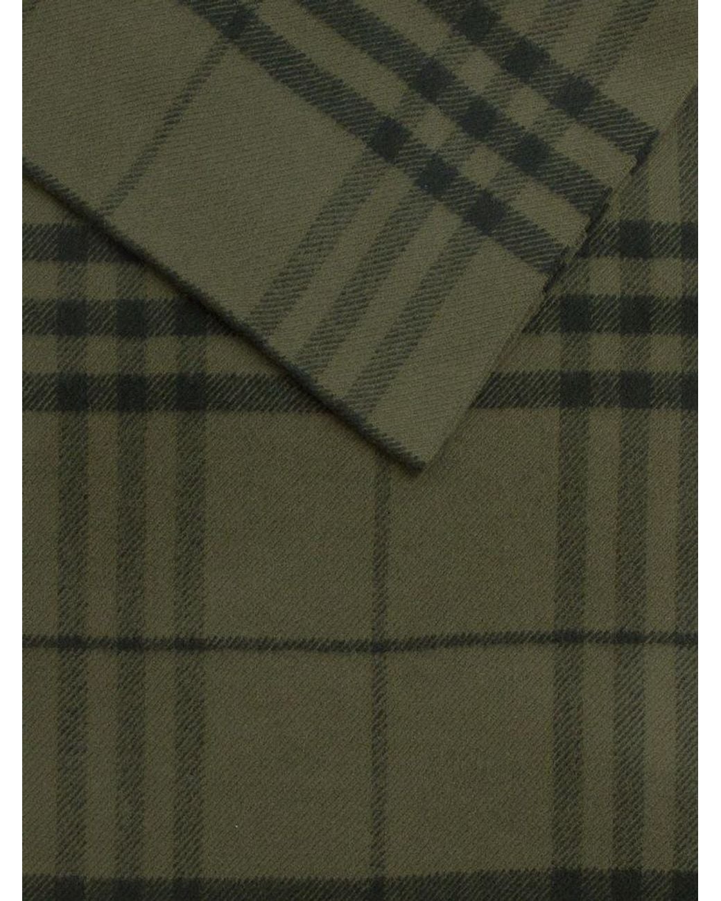 Burberry Green Scarf Wool Scarfs for men