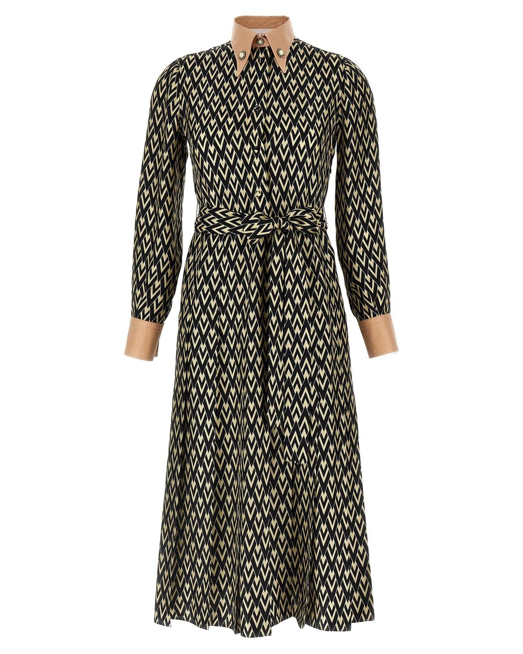 Valentino Garavani Black Toute La V Midi Dress