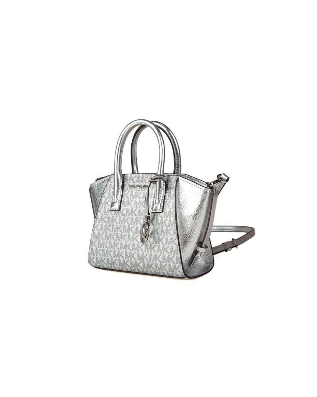 Michael Kors Gray Satchel Bag 89.Coated Canvas Satchel-Bags