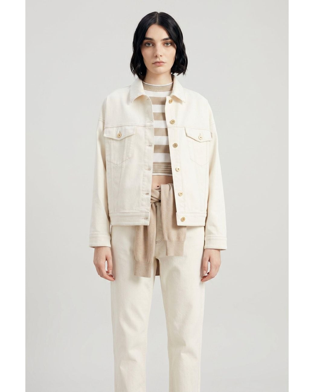 Brunello Cucinelli Natural Cotton Jacket Clothing