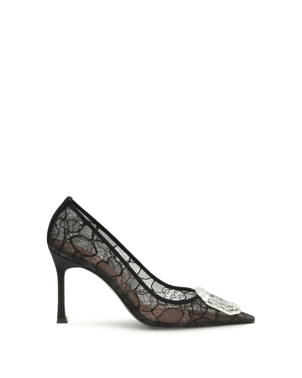 AMINA MUADDI White Camelia Lace Pumps Sandal