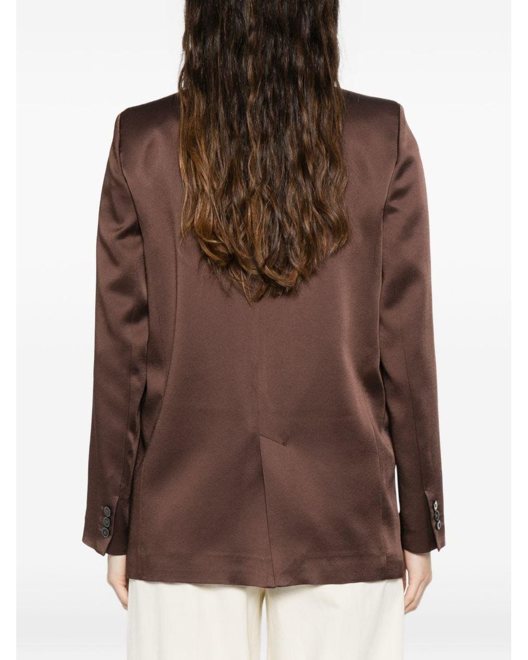 Forte_forte Brown Single-Breasted Blazer Jacket