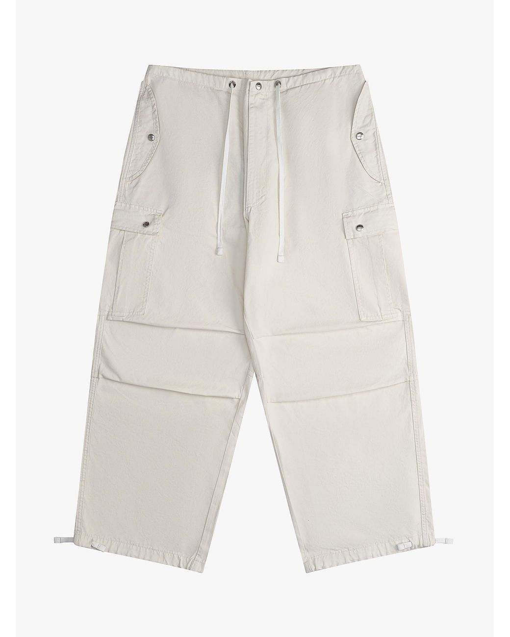 Rhude White Cotton Cargo Pants