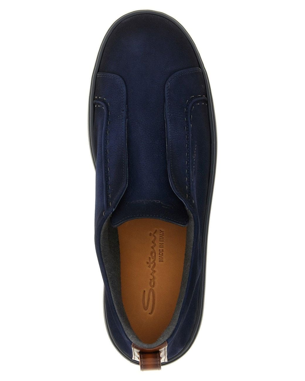 Santoni Blue Victory Sneaker for men