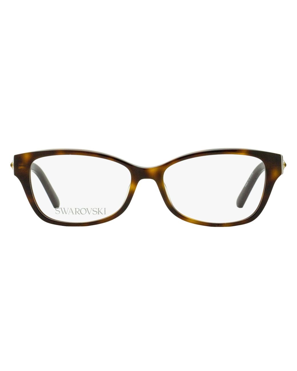 Swarovski Black Rounded Rectangular Eyeglasses Sk5430 052 53Mm Plastic (Acetate)