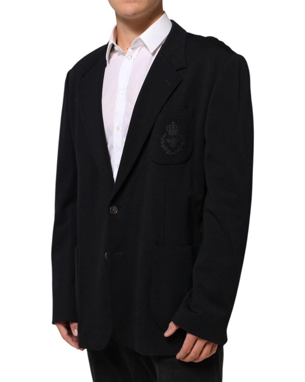 Dolce & Gabbana Black Viscose 2 Buttons Suit Jacket Blazer 05+Pa+Vi