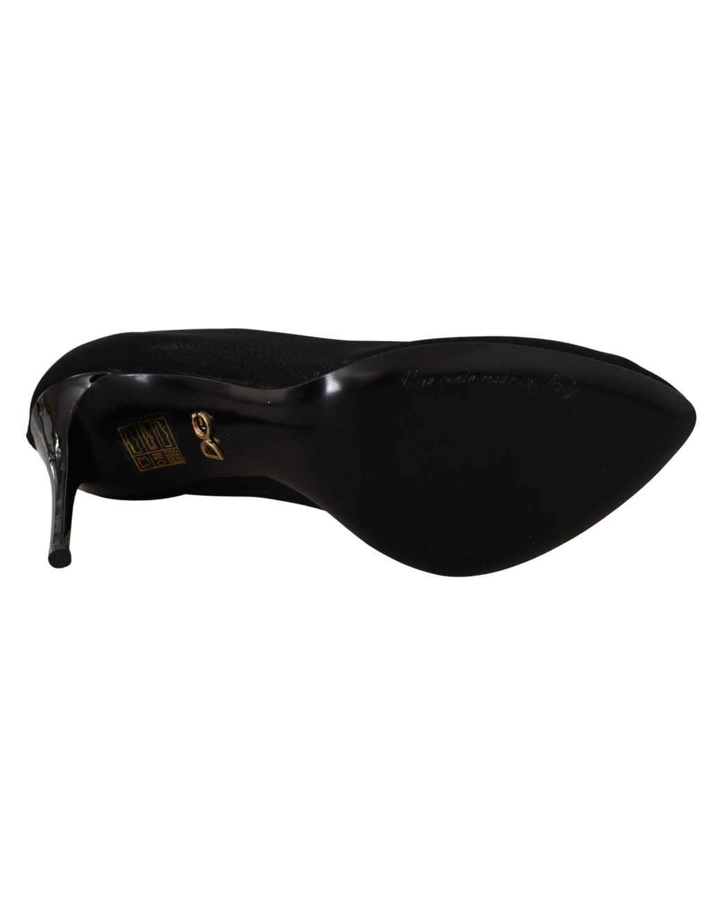Dolce & Gabbana Black Tulle Stretch Boots Pumps Shoes Elastane
