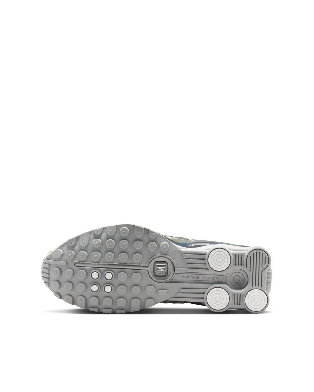 Nike Gray Shox R4 Iridescent Sneakers Shoes