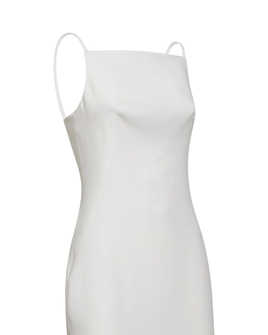 Givenchy White Crepe Cady Long Dress With Slit
