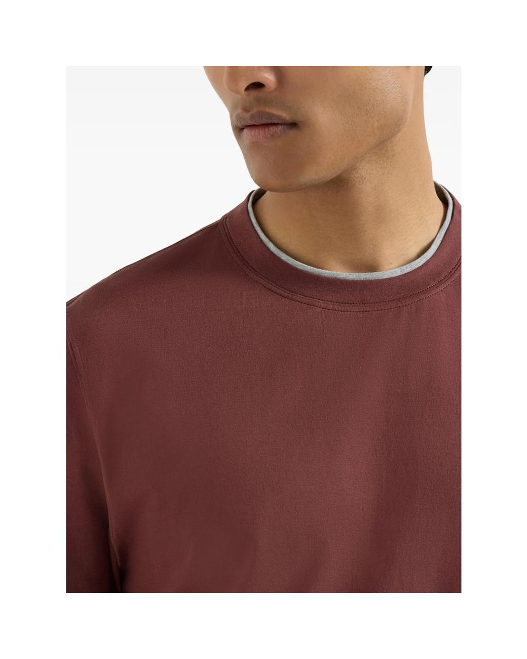 Brunello Cucinelli Red T-Shirts & Vests for men
