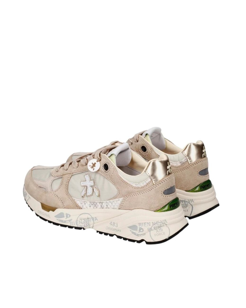 Premiata White Sneakers Mased Sole: Rubber Trainers