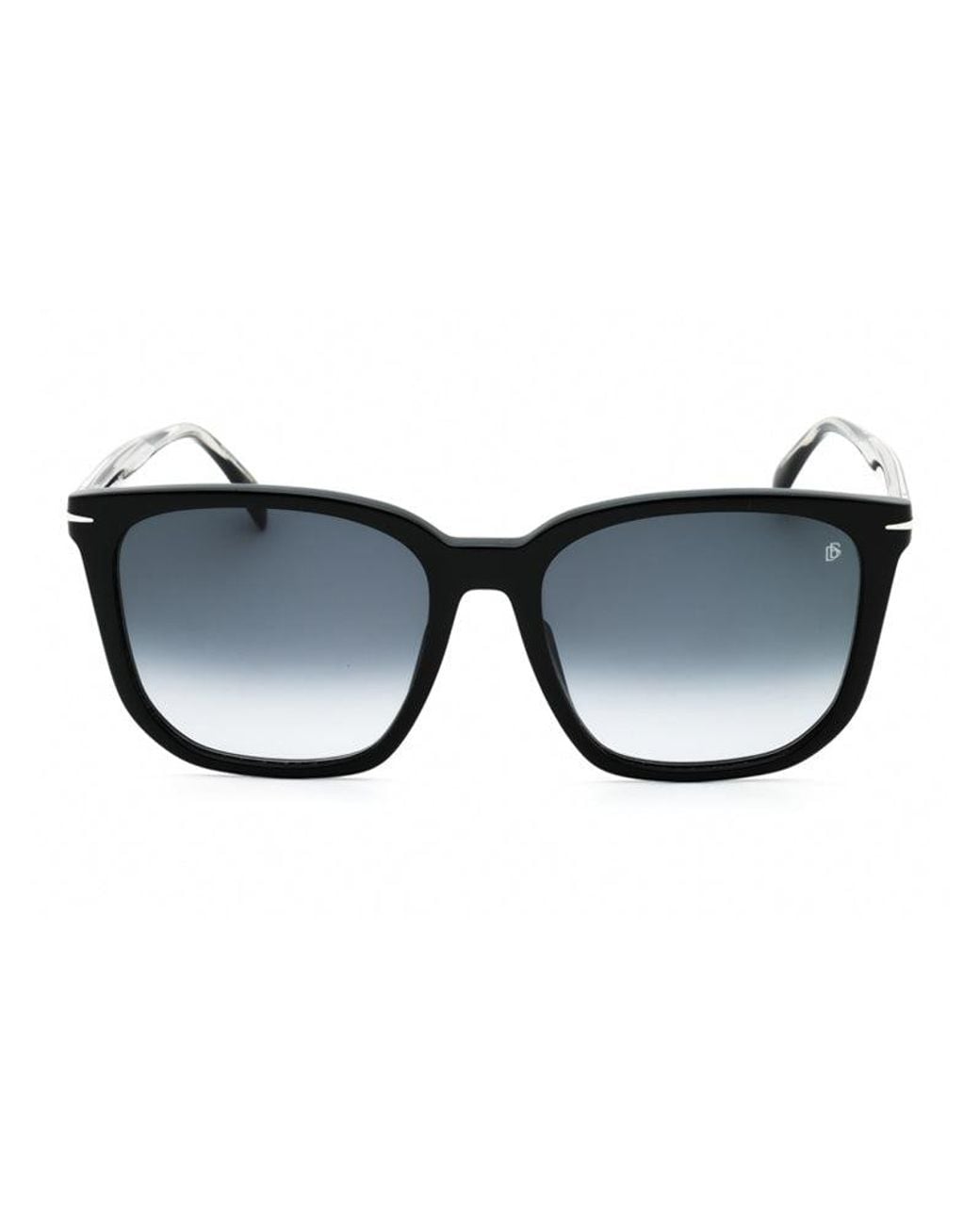 David Beckham Blue David Beckham Square Full Rim Sunglasses for men