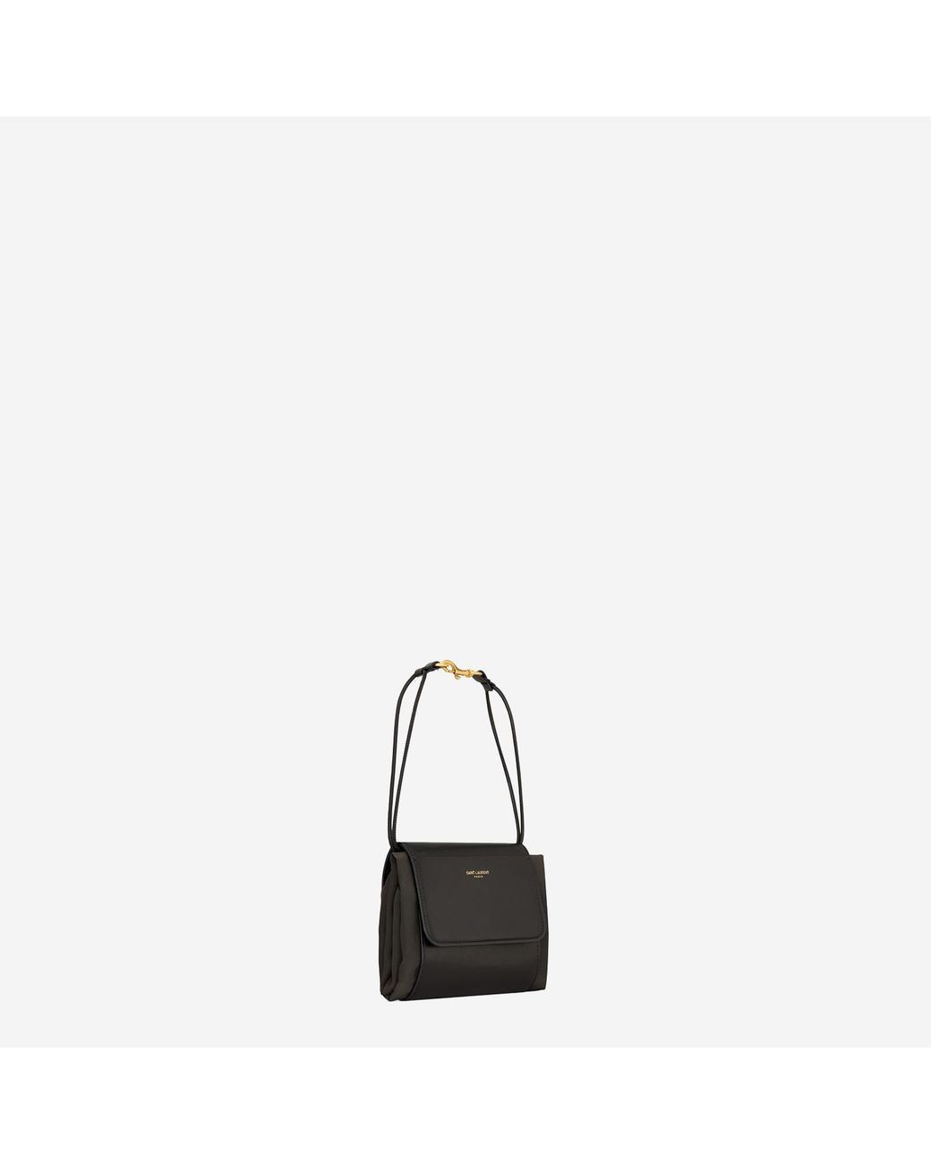 Saint Laurent Brown Clutch Bag Foldable Silk Satin And Leather Shoulder for men