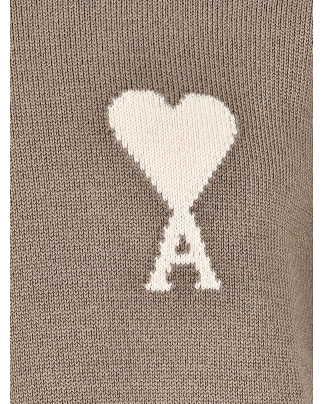 AMI Gray Ami Sweaters Cotton for men