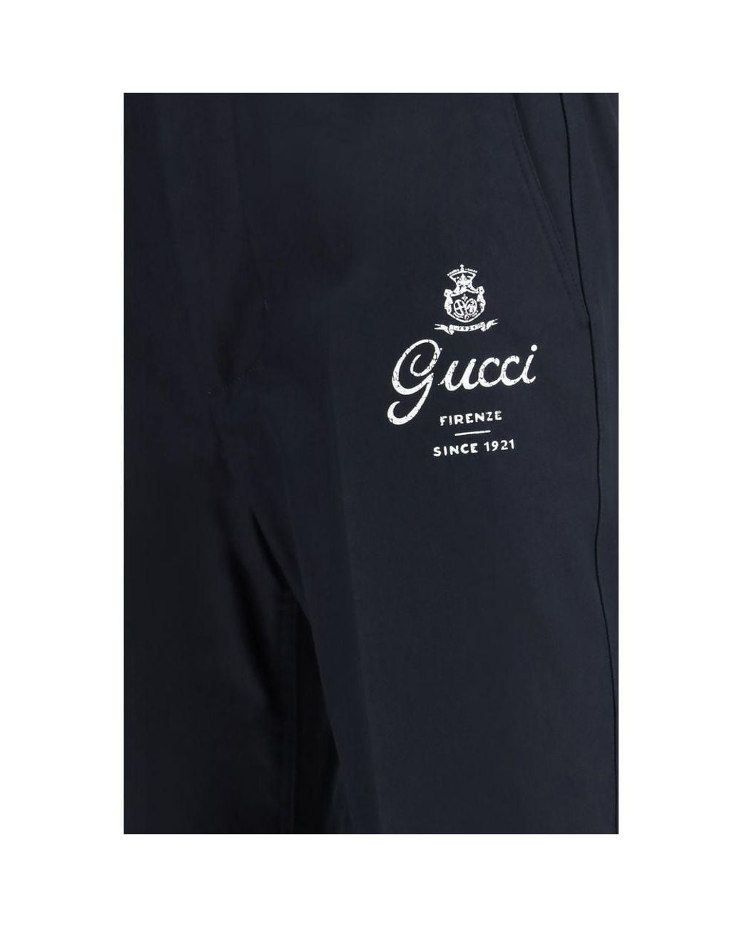 Gucci Blue Cotton Casual Pants for men