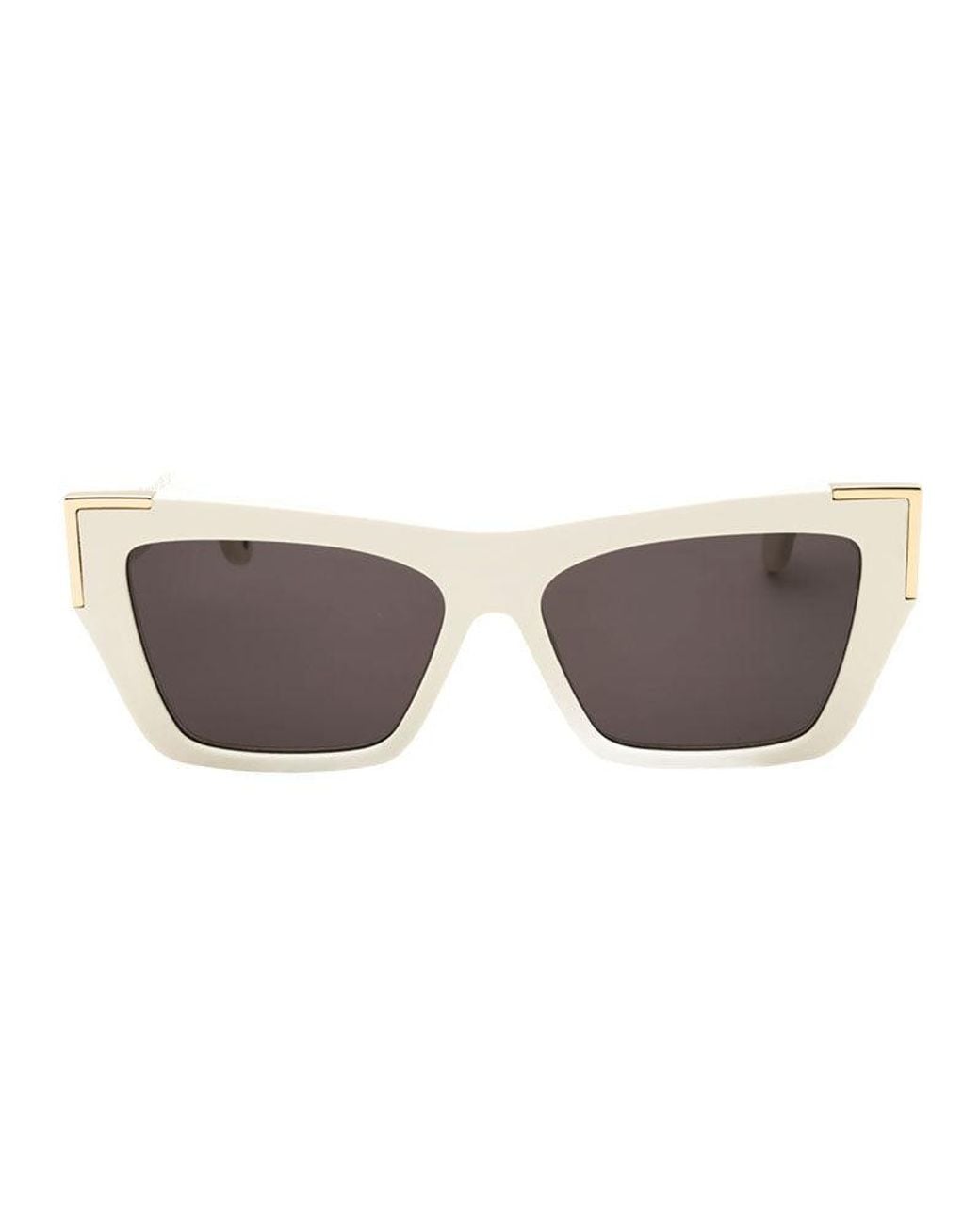 Palm Angels White Sunglasses Cat Eye Full Rim, Frame And Dark Lens Peri099Hollywood0107