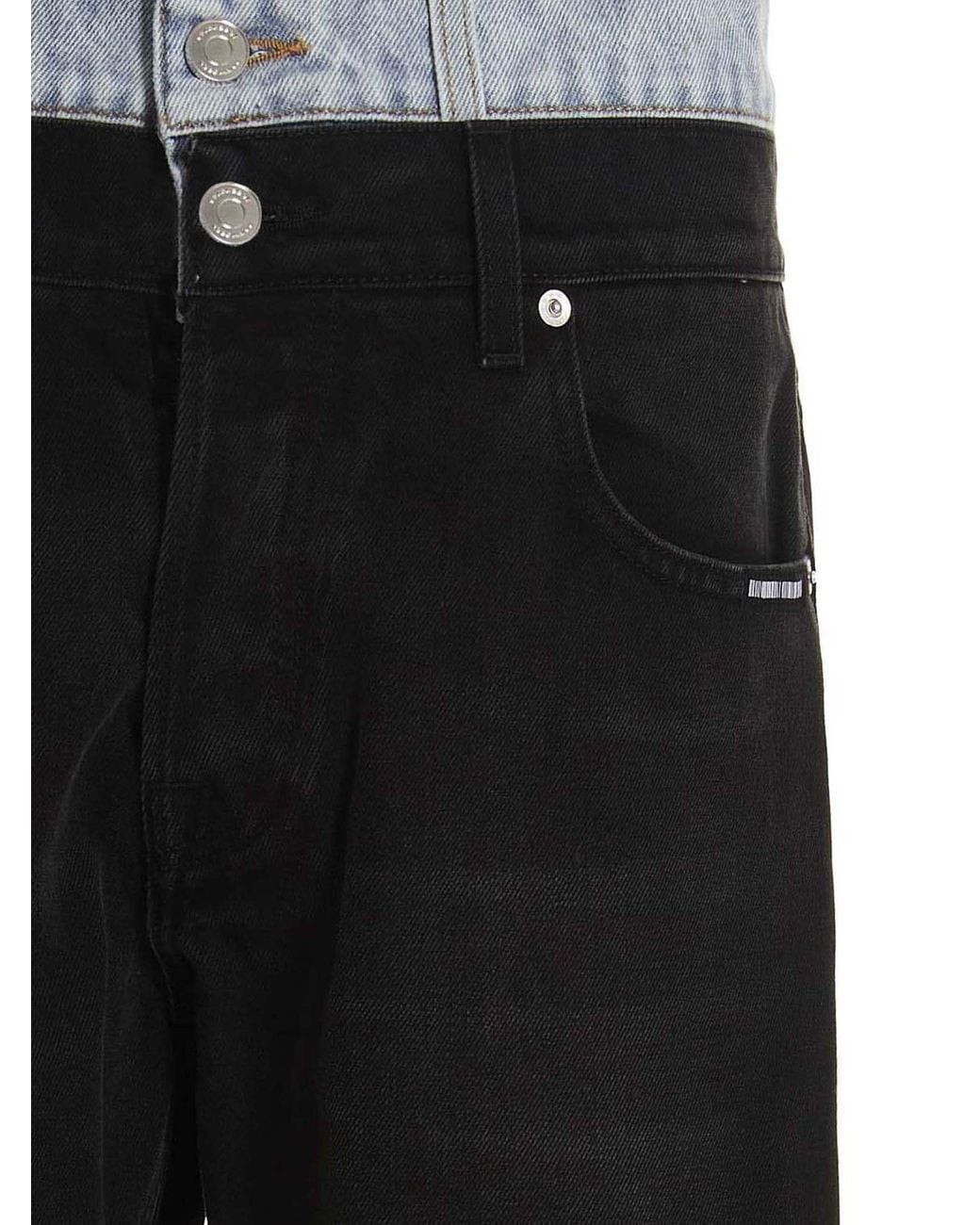VTMNTS Black Double Waisted Jeans for men