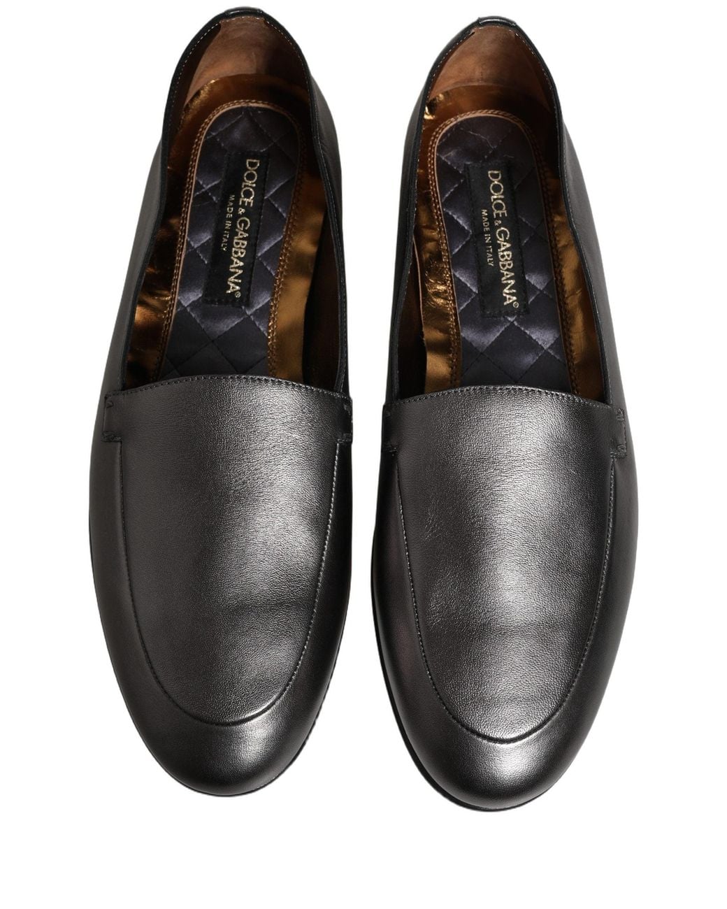 Dolce & Gabbana Brown Dolce & Gabbana Logo Leather Loafer for men