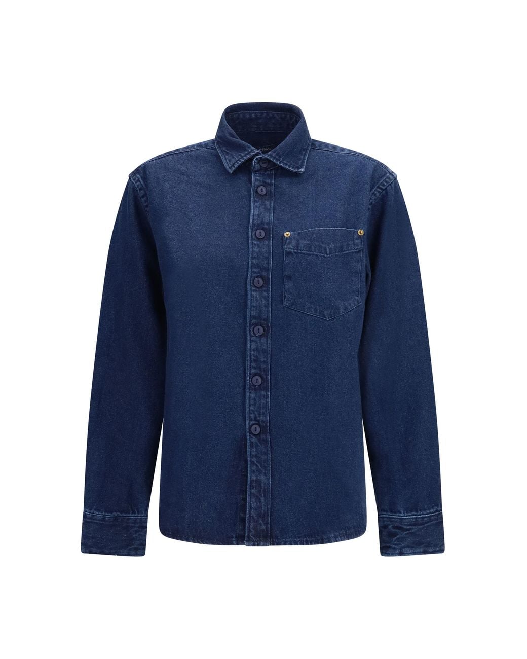 Deperlu Blue Denim Shirt Cotton for men