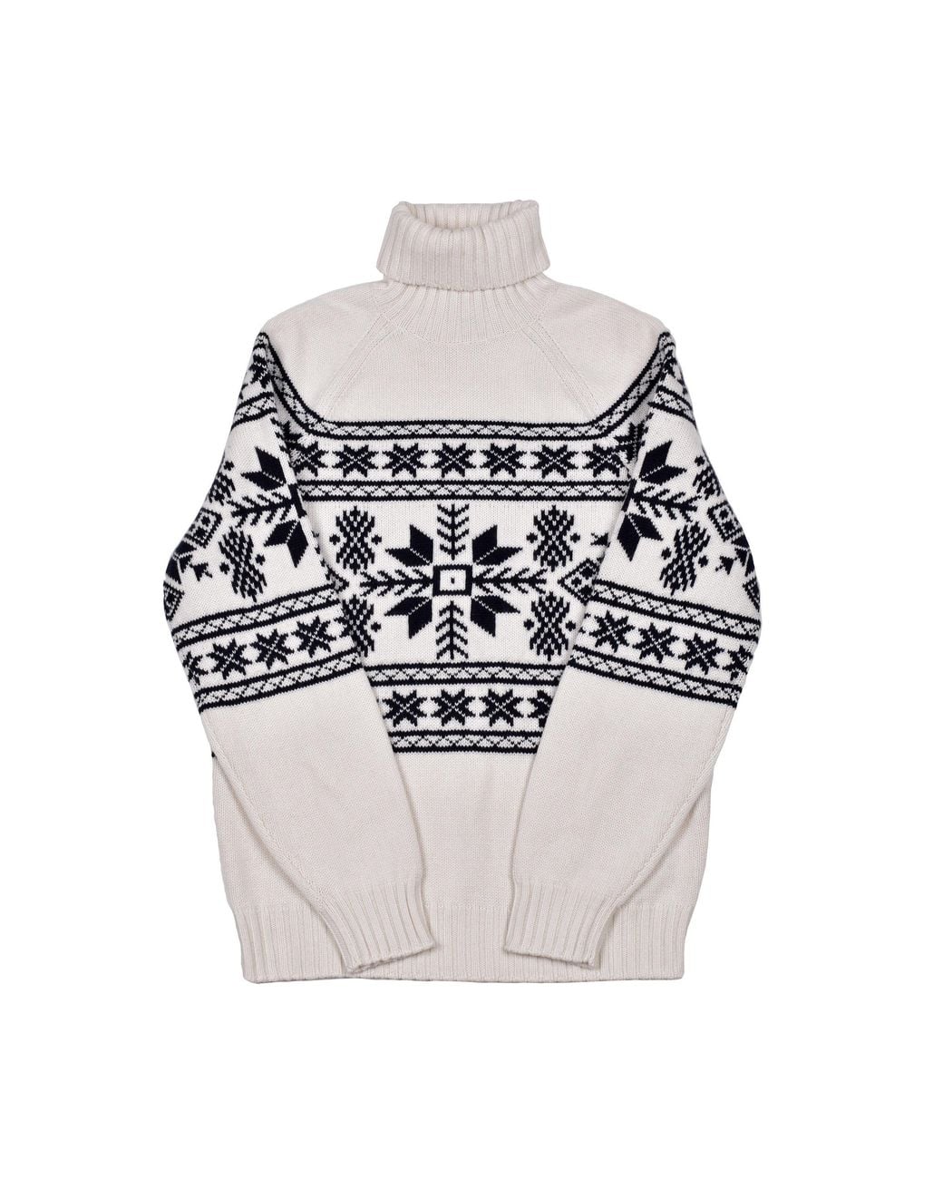 Brunello Cucinelli Multicolor 100% Cashmere Two Tone Turtleneck Sweater for men