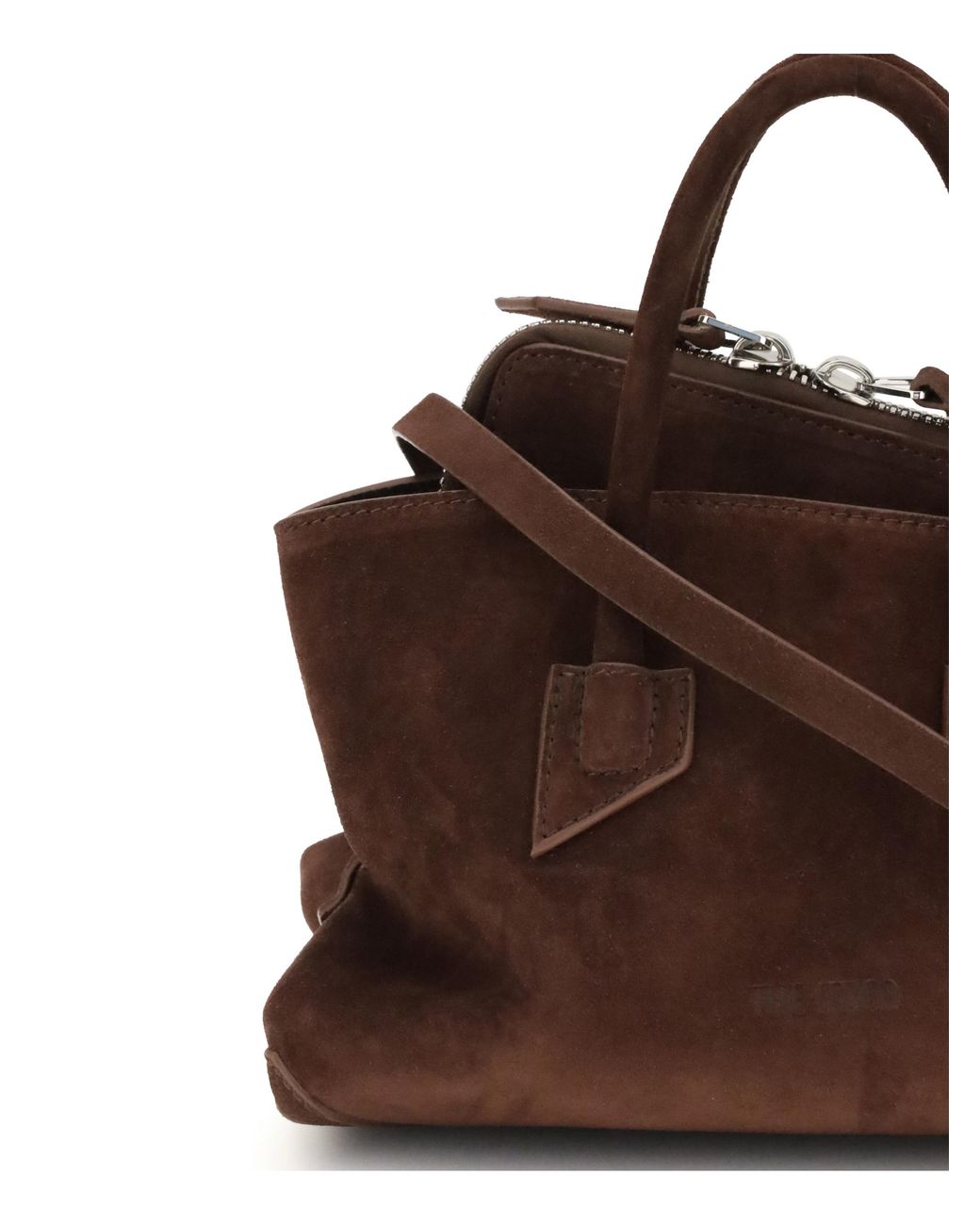 The Attico Brown La Passeggiata Mini Handbag Calf Leather Bos Taurus Shoulder Bags