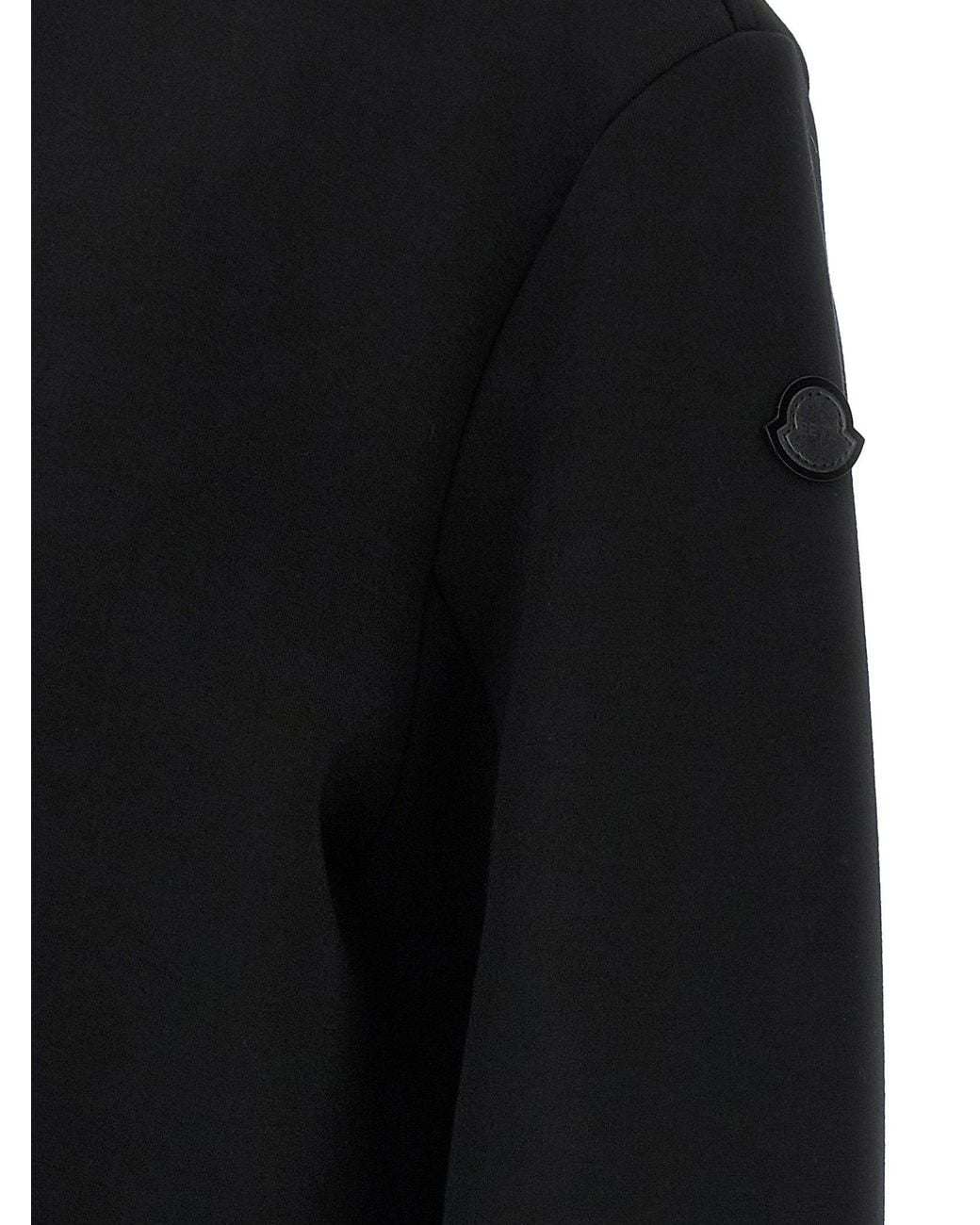Moncler Genius Black Scuba-Effect Crop Sweatshirt