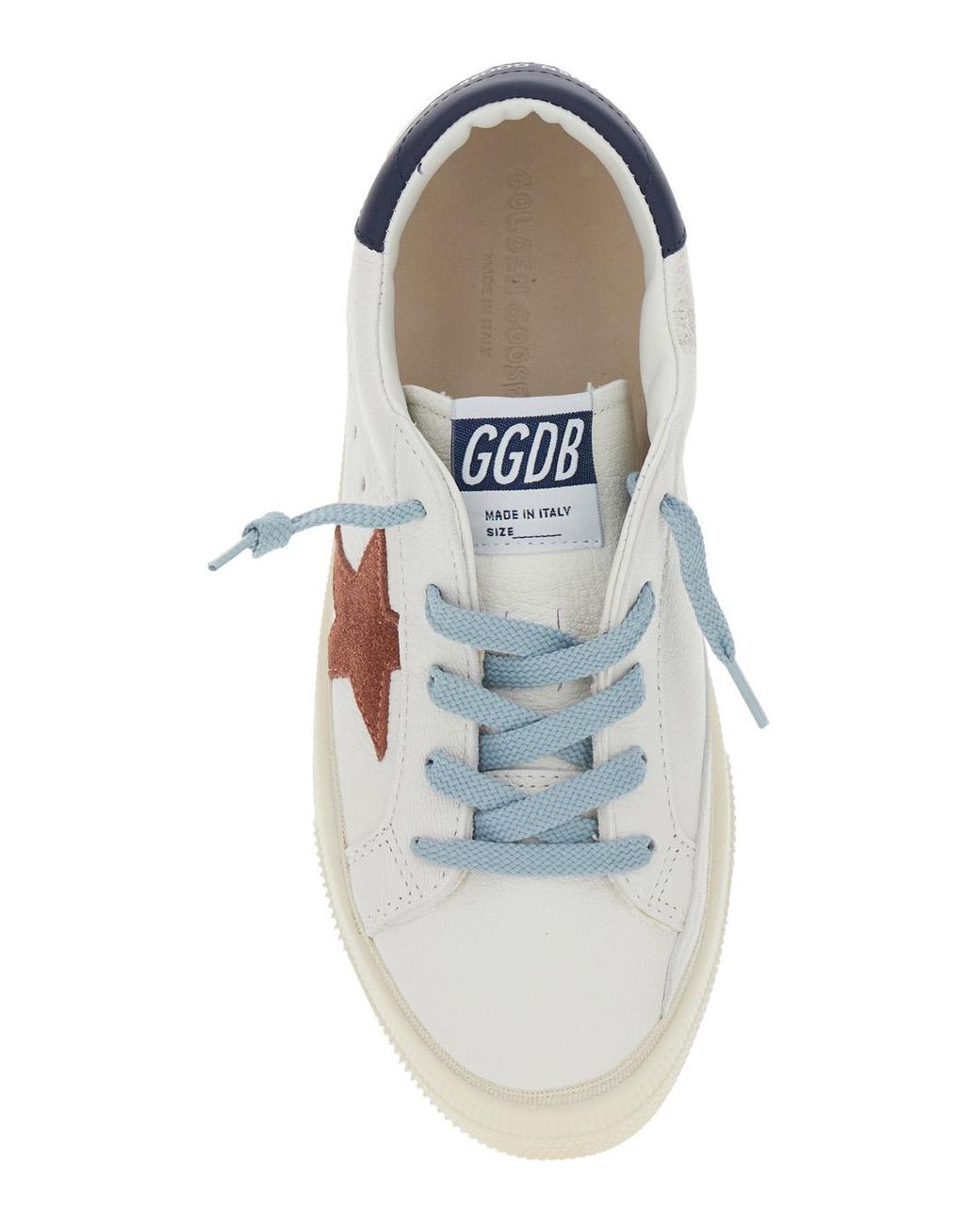Golden Goose Deluxe Brand White Low Top Sneakers May Leather Goat Trainers for men