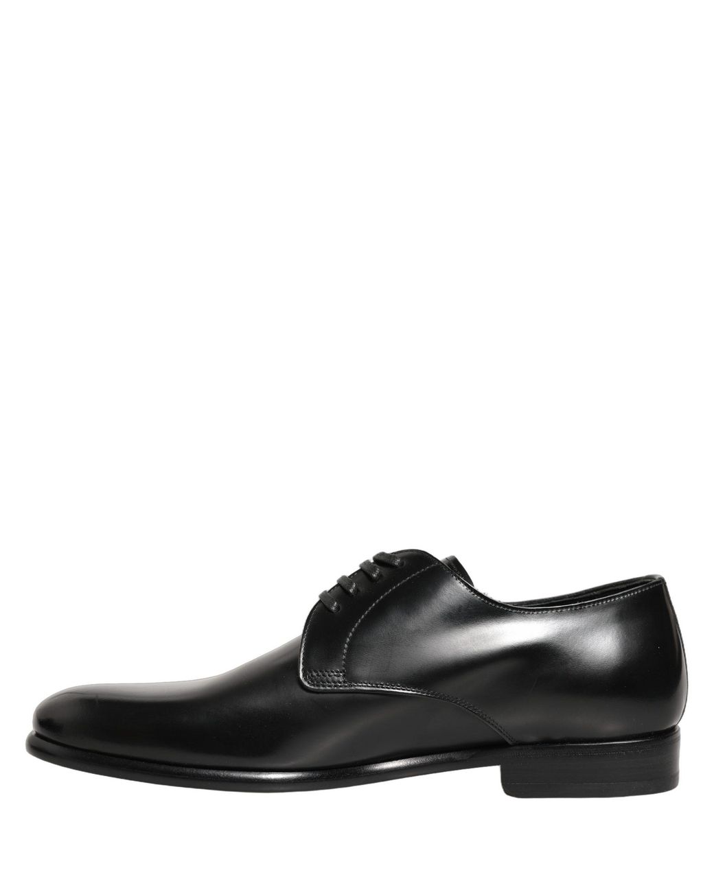 Dolce & Gabbana Black Leather Lace Up Derby Dress Shoes Calf