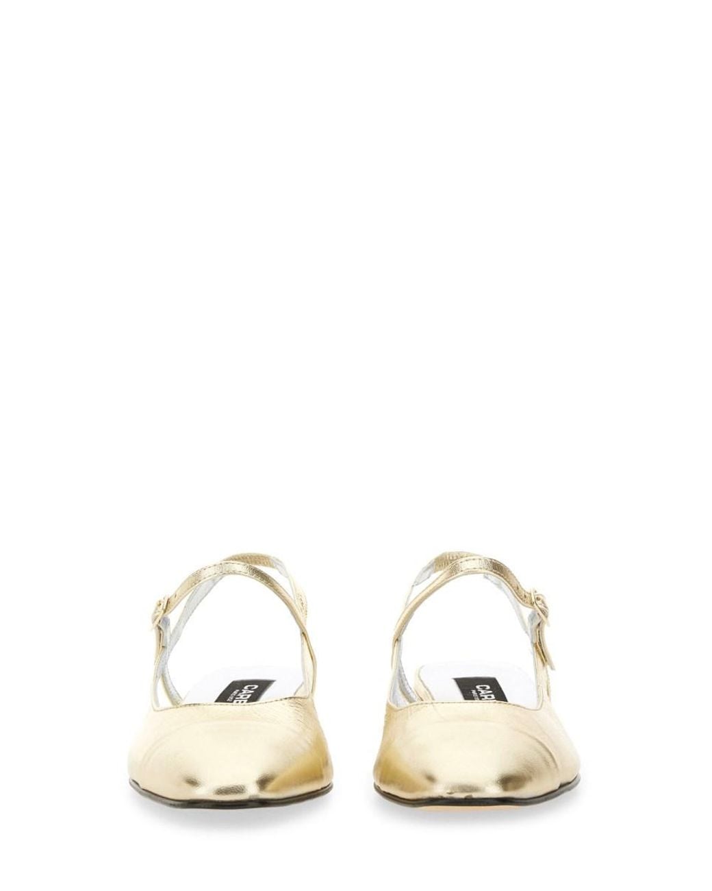 CAREL PARIS White Slingback Ocean Leather Shoe