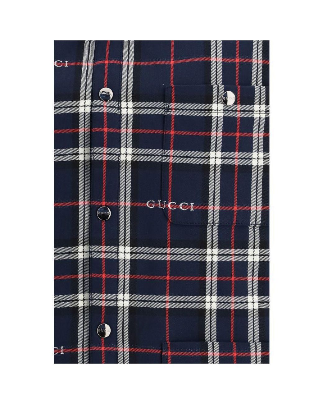 Gucci Blue Cotton Jacket Clothing for men