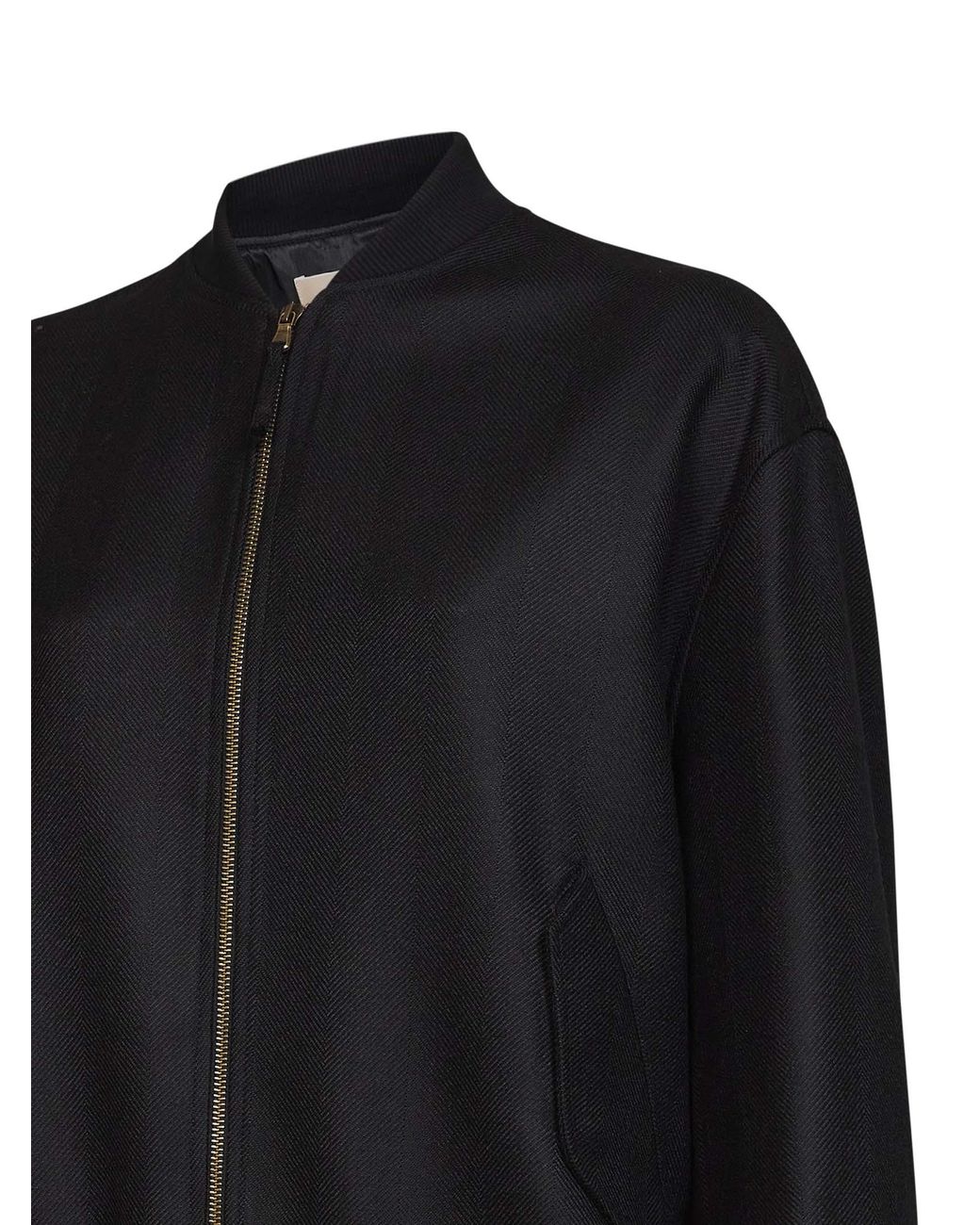 Blanca Vita Black Bomber Jacket Bellica Wool