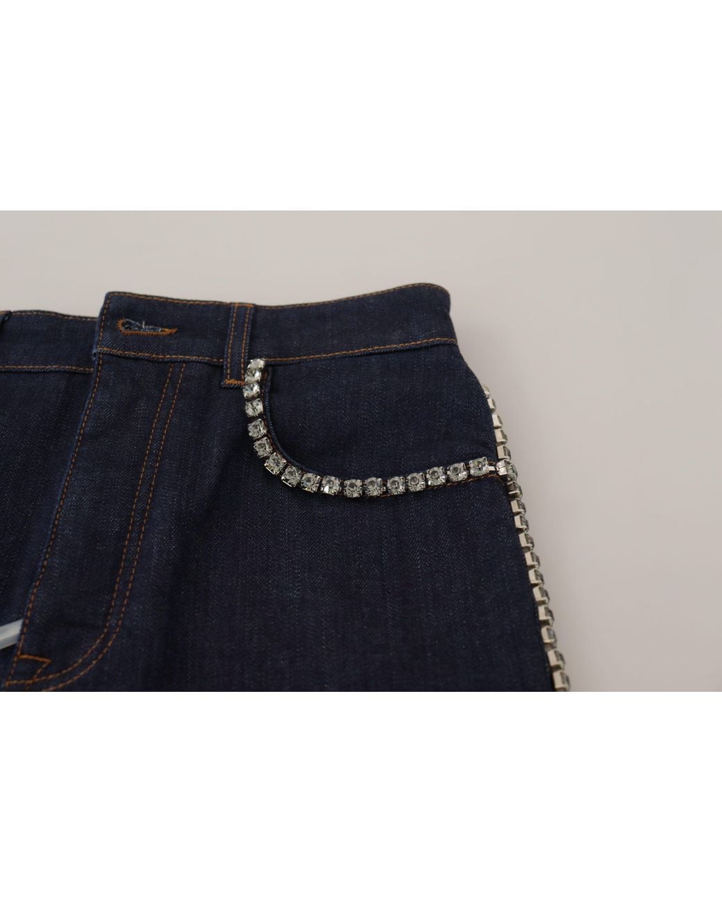 Dolce & Gabbana Black Chic High Waist Hot Pants Shorts With Crystal Detailing