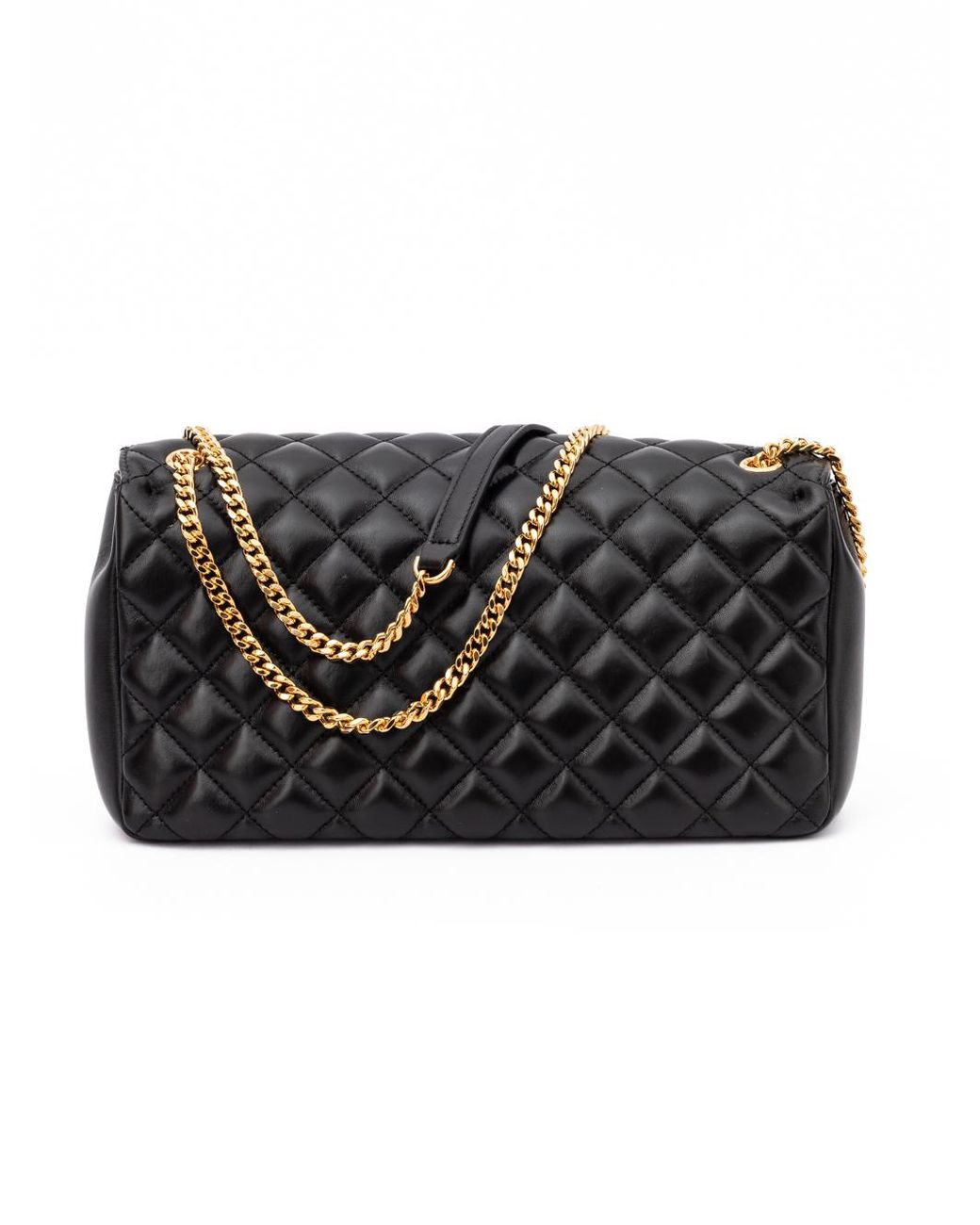 Versace Black Quilted Leather Shoulder Strap Bag