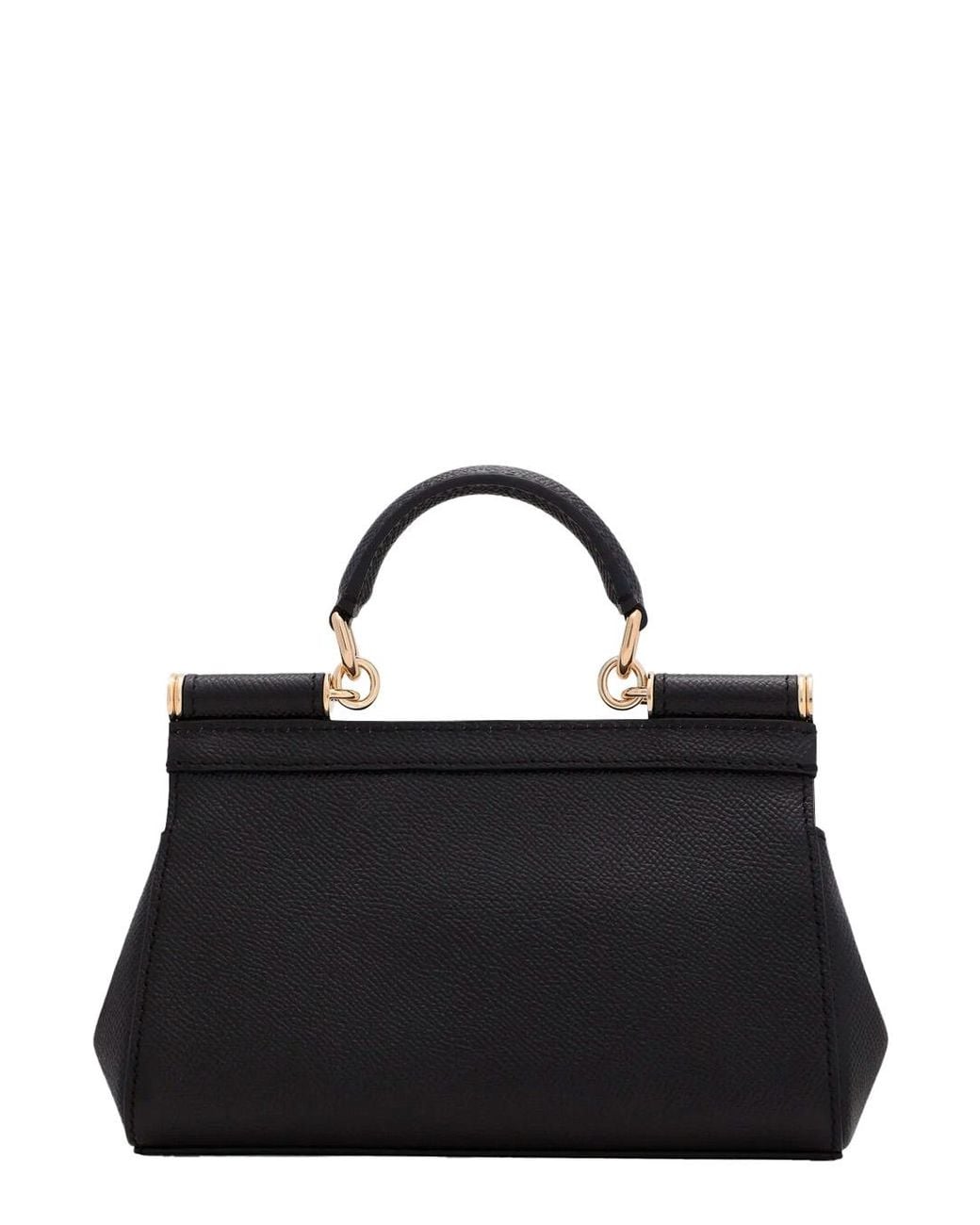 Dolce & Gabbana Black Handbag Sicily Small Grained Leather Handbags