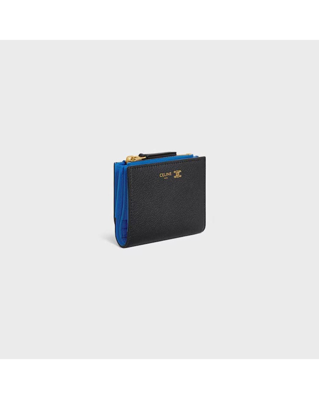 Céline Black Celine Grained Leather Logo Clutch