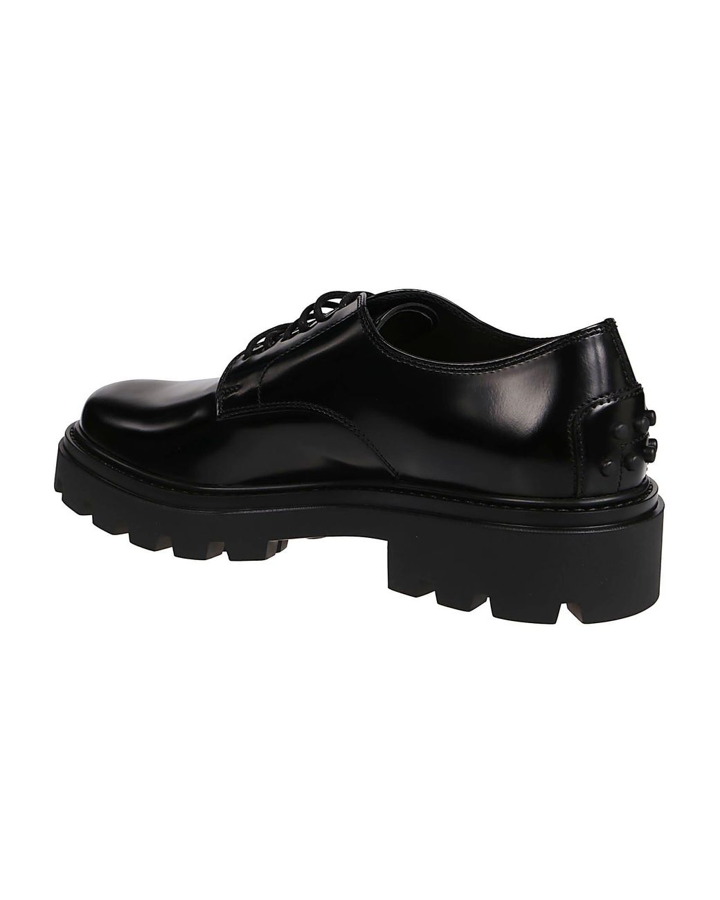 Save 36% Tods Heavy Rubber 08j Derby in Nero for Men Black Mens Shoes Lace-ups Derby shoes 