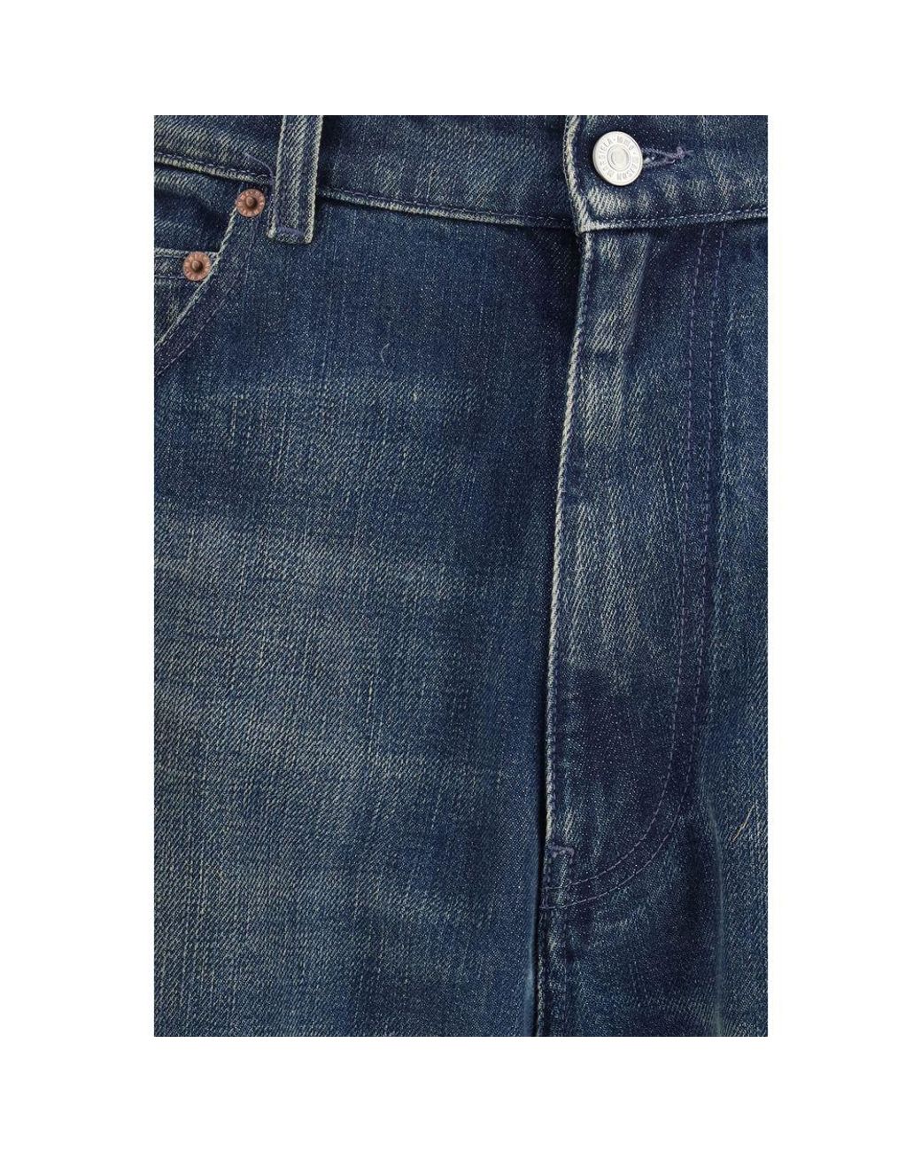 MM6 by Maison Margiela Blue Cotton Straight for men