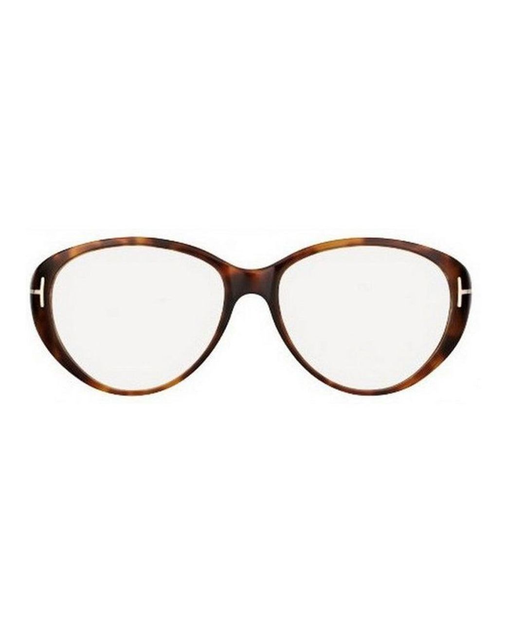 Tom Ford Brown Eyeglasses Oval Full Rim, Dark Havana Frame And Clear Demo Lenses Lens Ft5245052 Sunglasses