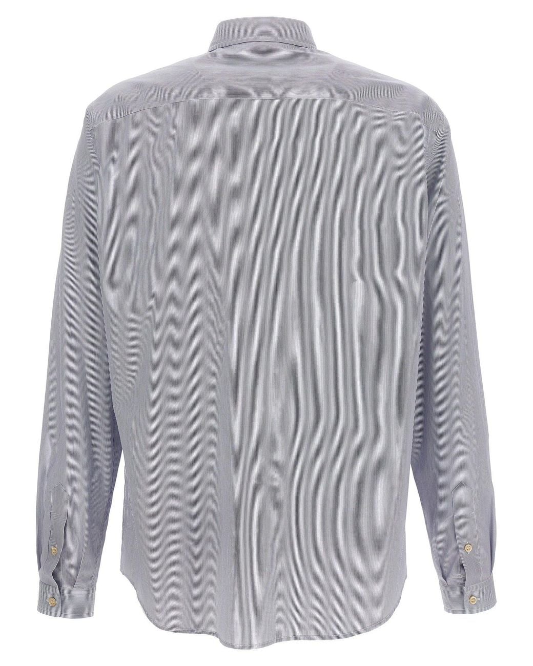 Valentino Garavani Gray Striped Cotton Shirt