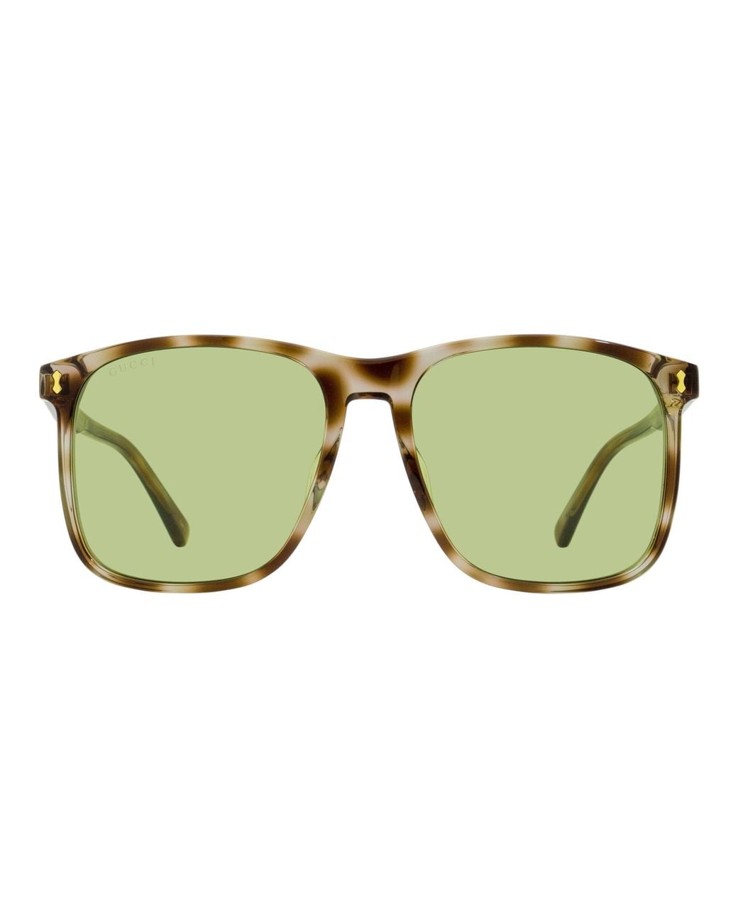 Gucci Green Gg Mini Square Sunglasses for men